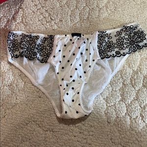 Cream and Black Victoria’s Secret Panties